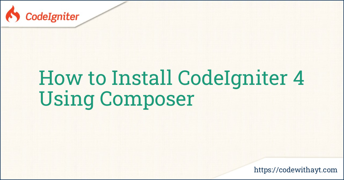 How to Install CodeIgniter 4 Using Composer-image