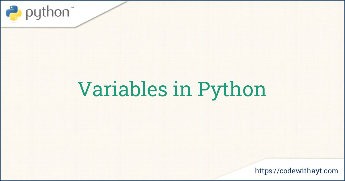 Variables in Python